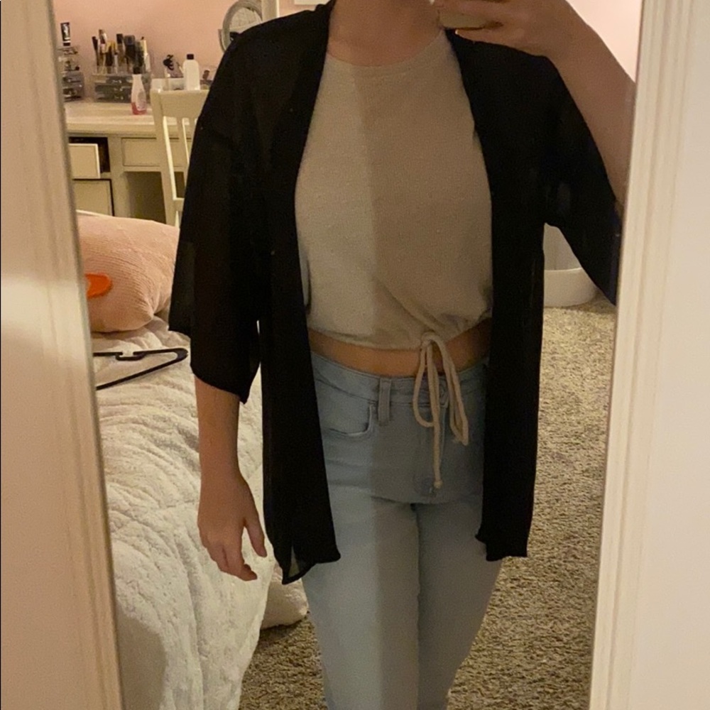 Sheer black cardigan